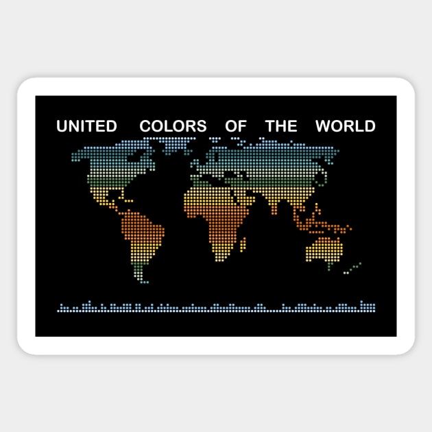 World map - United colors of the world Sticker by Snowman store